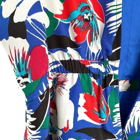 J. Crew mini  dress with spaghetti straps, fitted top, fully lined, tropical - Picture 9 of 15